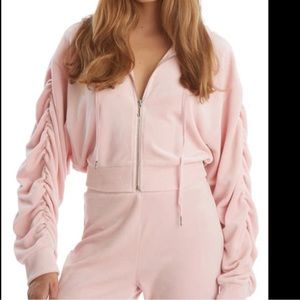 vintage pink juicy couture sweater with cute ruffle sleeves